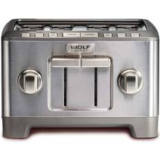 Red 4 slice toaster Wolf Gourmet WGTR124SR