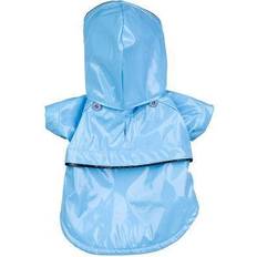 Pet Life Pet Life Baby Blue Waterproof Adjustable Dog Raincoat with Hood