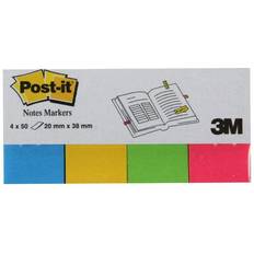 Sticky Notes 3M Post It Notes Self Markers 20x38mm Pack of 4, Assorted