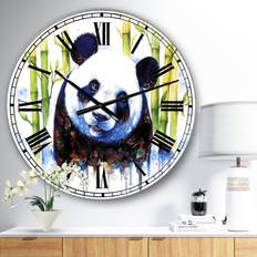Design Art Oversized Multicolor Analog Round Cottage Modern CLM25502-C23 Wall Clock