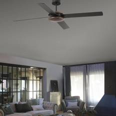 Deckenventilatoren Polea ceiling fan black/walnut WiFi