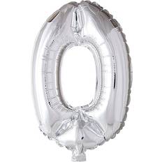 Creotime Foil Balloon, 0, H: 41 cm, silver, 1 pc