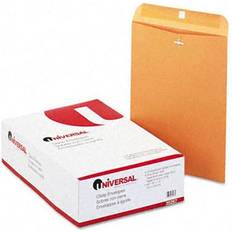 Envelopes & Mailers Universal Kraft Clasp Envelopes, Square Flap, Clasp/Gummed Closure, Brown Kraft, 100/Box, UNV35267