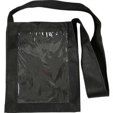 Svarte Stoffvesker Creativ Company Bag with Plastic Front, size 40x34x8 cm, black, 1 pc