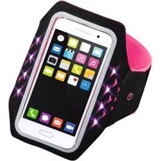 Rosa Sportarmbänder Hama Running Armband For Smartphones Pink Black Xxl With Led