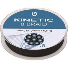 Kinetic Fiskesnører Kinetic Cyber 8 Braided Line 150 Black 0.140 mm