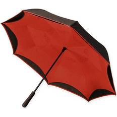 BetterBrella Reverse Open Close Umbrella Wind Proof Design (Black/Red)