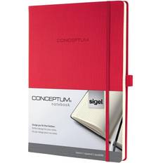 Sigel CO644 Notebook, ca. A4, Squared, Hardcover, red, CONCEPTUM