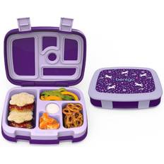 Rectangular Silicone Lunch Box Dividers 3pcs - Bento Green, Orange, Purple