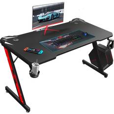Gaming Desks Homall Z Shaped Gaming Desk - Black/Red