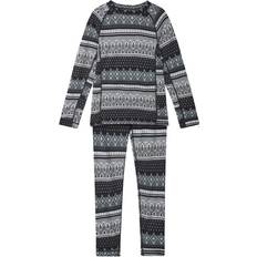 Wool Base Layer Children's Clothing Reima Kid's Wool Bamboo Base Layer Set Taitoa - Black(5200030B-9992)