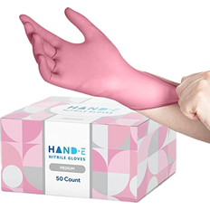 Work Gloves Hand-E Powder & Latex Free Nitrile Gloves 50-pack