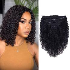 Echthaar Clip-on-Extensions Liwihas Curly Clip In Extension 14 inch 8-pack
