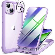 Pink Bumpers Bumper Case with Screen Protector with Camera Lens Protectors for iPhone 14 2-Pcs