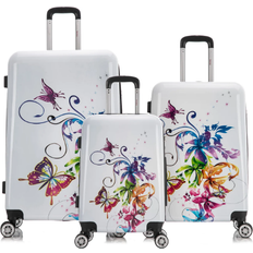 Telescopic Handle Luggage InUSA Prints Set of 3