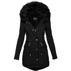 Coats Lugogne Women's Winter Hooded Coat - Black