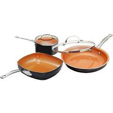 Gotham Steel Cookware Sets Gotham Steel Non-Stick Ti-Ceramic Cookware Set with lid 5 Parts