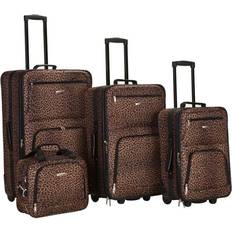 Outer Compartments Luggage Rockland Jungle - Set of 4