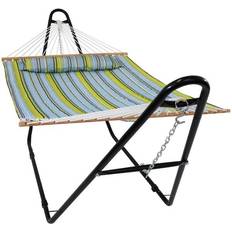 Sunnydaze Hammocks Sunnydaze Quilted 2-Person Hammock with Multi-Use Universal Stand