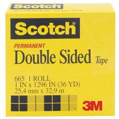 Desktop Stationery Scotch Permanent Double-Sided Tape, 1" x 1296" Clear