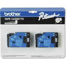 Labeling Tapes Brother 12mm (0.47" Black on Clear Tape, 2 Pack