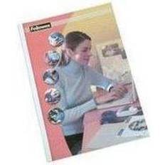 Fellowes 5222701 Thermal Binding System Covers, 30 Sheets, 11-1/8 x 9-3/4, Clear/Black, 10/Pack