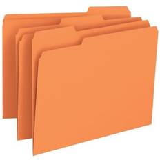 Binders & Folders Smead File Folders, 1/3 Cut Top Tab, Letter, Orange, 100/Box