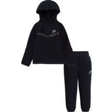 Nike tech tracksuit Nike Toddler Sportswear Tech Fleece Zip Hoodie & Pants Set - Black (76H052-023)