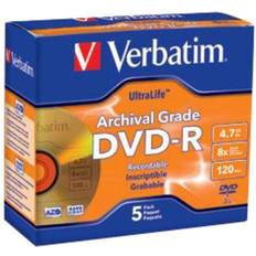 -R Optical Storage Verbatim DVD-R 4.7GB 8X 5-Pack Jewel