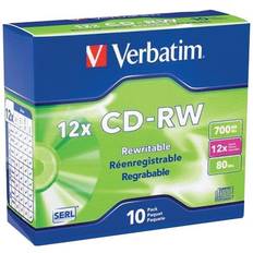 Verbatim Optical Storage Verbatim CD-RW 700MB 12X 10-Packs