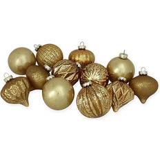 Christmas Tree Ornaments Northlight Seasonal 12pc. Distressed Glass Ornament Set Gold
