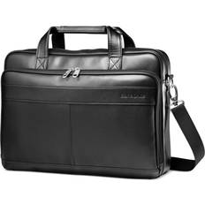 Briefcases Samsonite Slim Leather Laptop Briefcase, Black