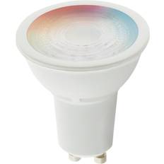 GU10 Light Bulbs Satco Lighting S11271 Single 5.5 Watt Dimmable Mr16 Gu10 Led Bulb White