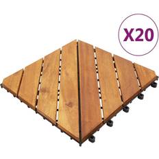 vidaXL Decking Tiles 20 pcs Brown 11.8"x11.8" Solid Wood Acacia