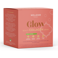 Næringsdrikker Wellexir Glow Beauty Collagen Drink Peach Ice Tea 6g 30 st