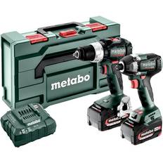 Boremaskiner & Skrutrekkere Metabo BSLBL SSD200LTBL 685196000 Cordless drill, Cordless impact driver 18 V 5.2 Ah Li-ion incl. rechargeables, incl. charger