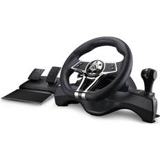 Nintendo Switch Ratt & Racingkontroller Kyzar Playstation 5 Steering Wheel – Rat & Pedal Set - Black