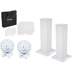 Lampen- & Hintergrundstative Eurolite Set 2x Stage Stand 100cm 2x LED B-40 HCL Beam Effect white