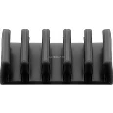 Goobay 5-facks kabelorganisatör/hållare, 2-pack svart