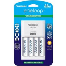 Panasonic eneloop charger Panasonic Eneloop AA 2000 mAh NiMH Batteries with Charger, 4-Pack Batteries
