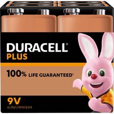9V (6LR61) Batterien & Akkus Duracell 9V Plus 4-pack
