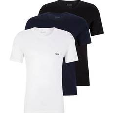 Hugo Boss Herren Oberteile Hugo Boss Logo Embroidered T-shirt 3-pack - Black/Blue/White
