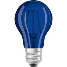 Blau LEDs Osram 4058075434004 LED (monochrome) EEC G (A G) E-27 Pear shape 2.5 W = 15 W Blue (Ø x L) 60 mm x 105 mm 1 pc(s)