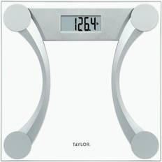 Bathroom Scales Taylor Clear Glass Digital Bathroom Scale with Metallic Accents
