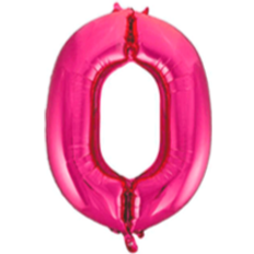folieballong nummer 0 41 cm rosa Rosa 10