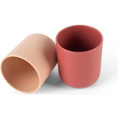 Dantoy Tiny Biobased Cups Set Nude & Ruby Red (6230)