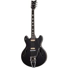 Schecter Acoustic Guitars Schecter Corsair Semi-hollowbody Electric Guitar Gloss Black
