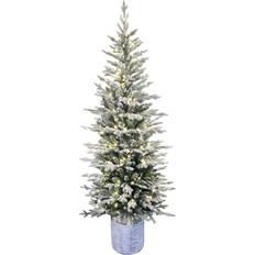 6 foot christmas tree Puleo International 6ft. Pre-Lit Scandinavian Fir Green 6 Foot Christmas Tree