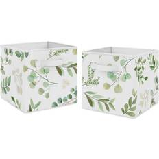 Interior Details Sweet Jojo Designs 2pk Botanical Leaf Fabric Bins Storage Box