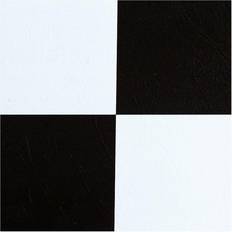 Plastic Flooring Achim Sterling Self Adhesive Vinyl Floor Tile 12" x 12" Black/White, 45 Pack